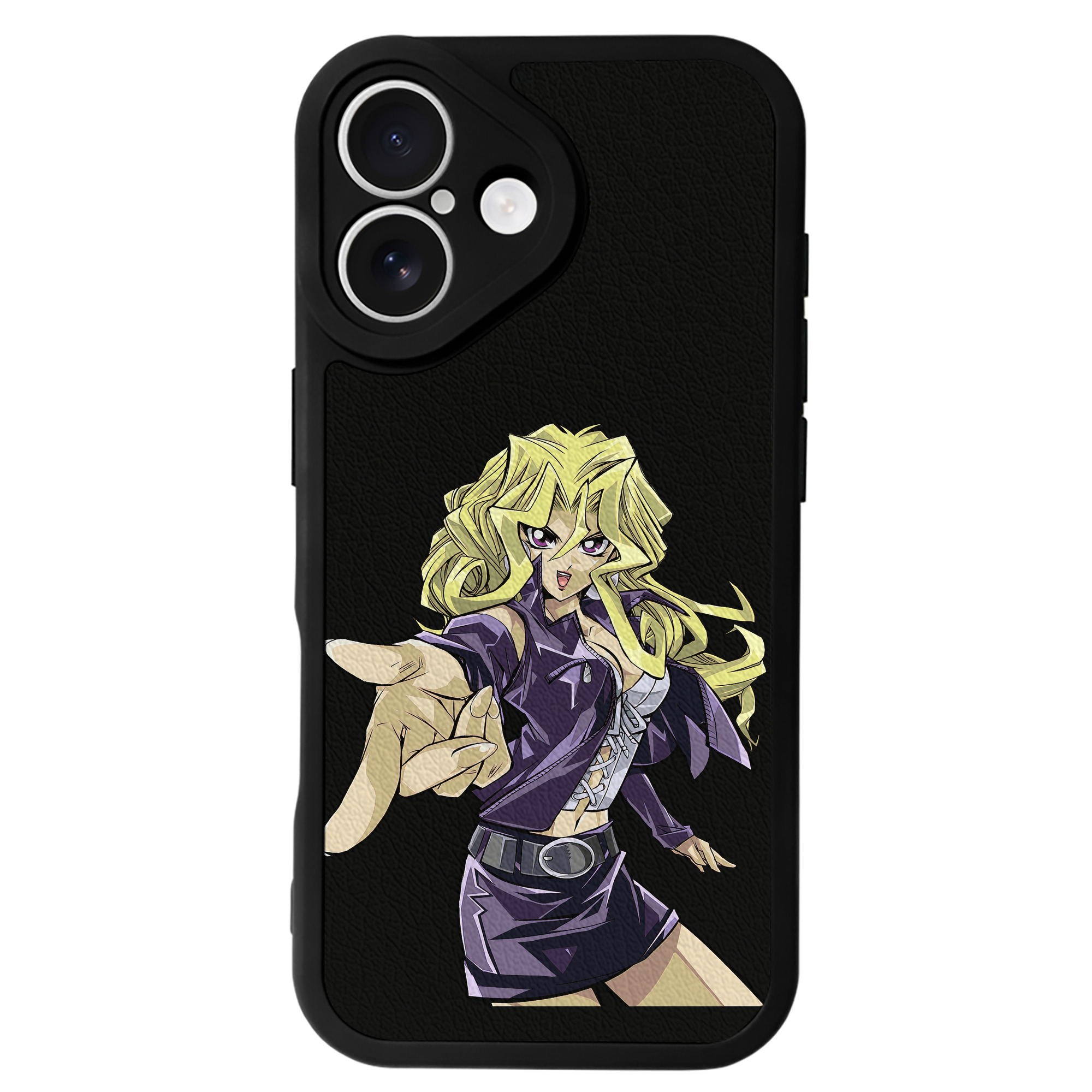 （画像用） 遊☆戯☆王 Yu-Gi-Oh! 【iPhone 16シリーズ対応】シリコンスマホケース（レザー調） 材質：シリコン